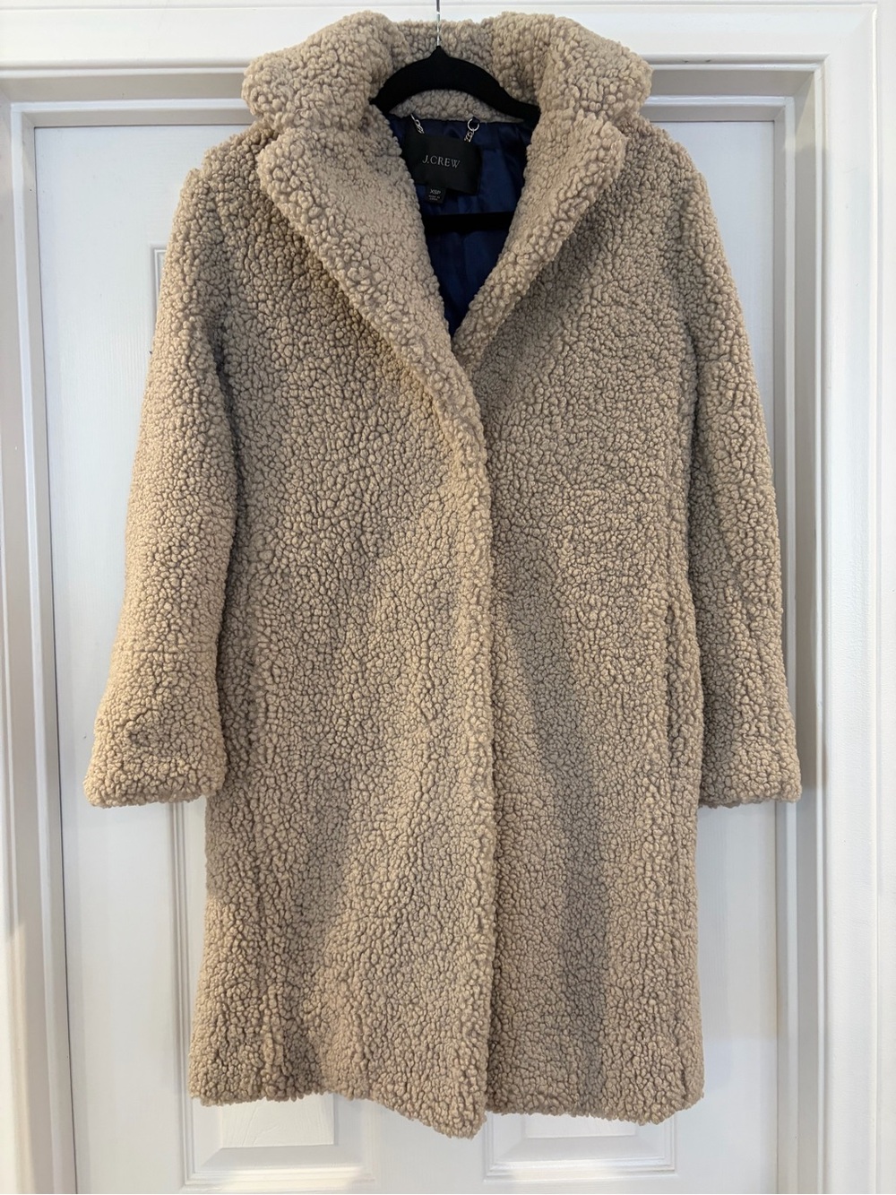 J. Crew Women's Tan Teddy Sherpa Coat